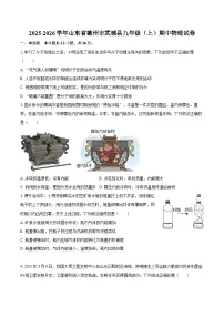 2025-2026学年山东省德州市武城县九年级（上）期中物理试卷-自定义类型