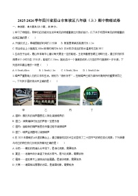 2025-2026学年四川省眉山市东坡区八年级（上）期中物理试卷-自定义类型