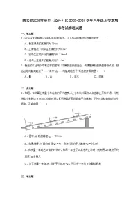 2023-2024武汉市硚口（经开）区八年级上学期期末考试物理试题