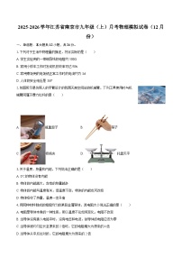 2025-2026学年江苏省南京市九年级（上）月考物理模拟试卷（12月份）-自定义类型