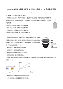 2025-2026学年安徽省合肥市部分学校九年级（上）月考物理试卷（三）-自定义类型