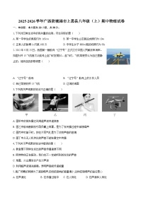 2025-2026学年广西防城港市上思县八年级（上）期中物理试卷-自定义类型 (1)