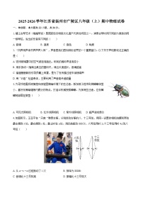 2025-2026学年江苏省扬州市广陵区八年级（上）期中物理试卷-自定义类型 (1)