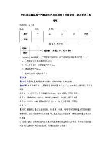 鲁科版五四制初中九年级物理上册期末测试卷（基础卷）（含答案）