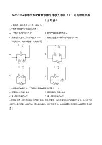 2025-2026学年江苏省南京市部分学校九年级（上）月考物理试卷（12月份）-自定义类型