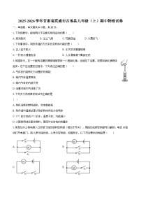 2025-2026学年甘肃省武威市古浪县九年级（上）期中物理试卷-自定义类型