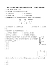 2025-2026学年湖南省邵阳市邵阳县九年级（上）期中物理试卷-自定义类型