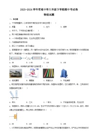福建省莆田市哲理中学八年级下学期期中物理考试卷-A4