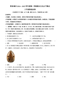 贵州省黔东南苗族侗族自治州2024-2025学年八年级上学期期末文化水平测试 物理试题
