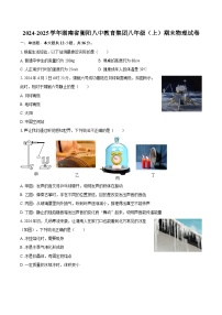 2024-2025学年湖南省衡阳八中教育集团八年级（上）期末物理试卷-自定义类型