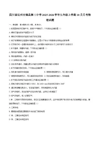 四川省达州市渠县第三中学2025-2026学年九年级上学期10月月考物理试题-自定义类型