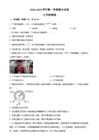 甘肃省武威市凉州区九年级上学期期末物理试题（原卷版）-A4