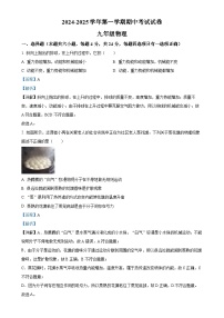 甘肃省金昌市永昌县九年级上学期11月期中考试物理试题（解析版）-A4