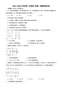 2025年甘肃省武威市凉州区凉州区金塔、和平九年制学校中考一模物理试题-A4
