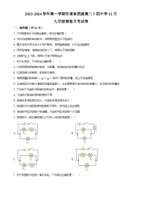 甘肃省武威市凉州区武威第二十四中学九年级上学期12月月考物理试题（原卷版）-A4