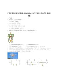 2025-2026学年广东省茂名市高州市四校联考九年级上学期12月月考物理试卷（有答案）
