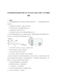 2025-2026学年河北省邯郸市成安县九年级上学期12月月考物理试卷（有答案）
