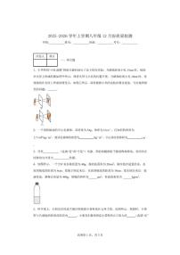 2025-2026学年河南省周口市西华县新兴学校八年级上学期12月月考物理试题（有答案）