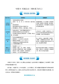 专题01 机械运动（期末复习讲义）八年级物理上学期新教材人教版+答案
