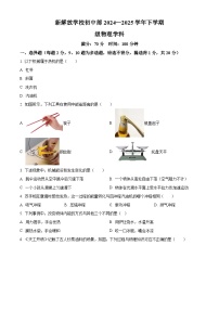 精品解析：吉林省长春市绿园区新解放学校初中部2024-2025学年八年级下学期期中物理试题+答案