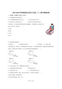 2025-2026学年海南省省直辖县级行政区划乐东县八年级（上）期中物理试卷（有答案）
