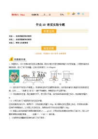 寒假作业10 密度实验专题（巩固培优）八年级物理新教材人教版+答案