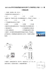 2025-2026学年甘肃省武威市凉州区和平九年制学校九年级（上）期末物理试卷-自定义类型