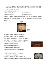 2025-2026学年辽宁省沈阳市浑南区八年级（上）期末物理试卷-自定义类型