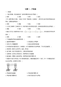 2025年江苏中考物理二轮复习专题一：声现象  练习（含答案+解析）
