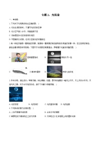 2025年中考物理二轮复习专题2：光现象  练习  （含答案+解析）