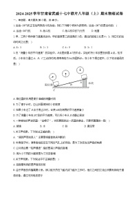 甘肃省武威十七中联片2024-2025学年八年级上学期期末物理试卷-A4