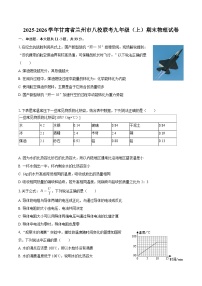2025-2026学年甘肃省兰州市八校联考九年级（上）期末物理试卷-自定义类型
