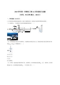 2025-2026学年上海市南洋中学九年级上学期12月月考物理试题（有答案）
