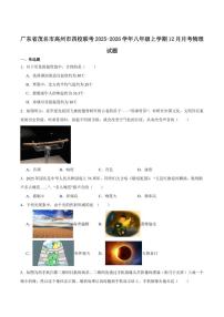 2025-2026学年广东省茂名市高州市四校联考八年级上学期12月月考物理试卷（有答案）