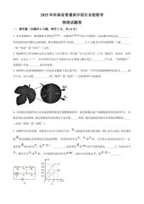 2025年河南省焦作市名校联考中考三模物理试题（有答案）