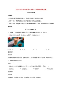 山东省梁山县2025—2026学年九年级上册教学质量监测物理试题（10月）【附解析】