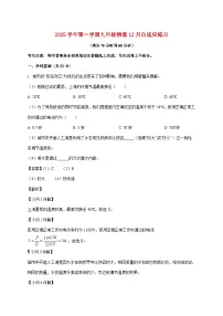 上海市进才中学2025—2026学年九年级上册12月月考物理试题【附答案】