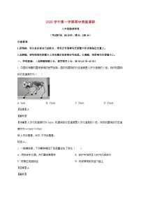 上海市娄山中学2025—2026学年八年级上册期中考试物理试题【附答案】