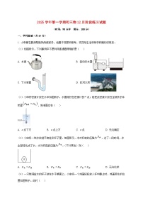 上海市南洋中学2025—2026学年九年级上册12月月考物理试题【附答案】