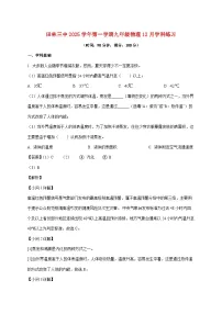 上海市田林第三中学2025—2026学年九年级上册12月月考物理试题【附解析】
