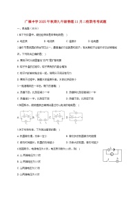 四川省宜宾市江安县广福中学等二校联考2025—2026学年九年级上册11月月考物理试题【附答案】