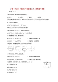 四川省宜宾市江安县广福中学等二校联考2025—2026学年九年级上册11月月考物理试题【附答案】