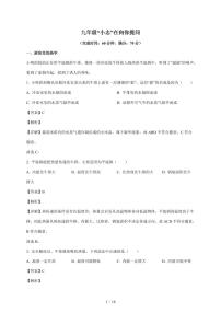 上海市青云中学2025~2026学年九年级上册期中考试物理试卷（含解析）