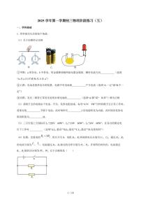 上海市杨浦区复旦大学第二附属中学2025~2026学年九年级上册 12月月考物理试卷（含解析）