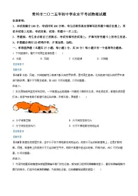 2025年江苏省常州市中考物理真题试卷（Word版附解析）
