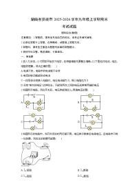 2025-2026学年湖南省娄底市九年级上学期期末考试物理试卷（学生版）
