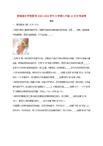 安徽省六安市舒城县部分校联考2026届九年级上学期（12月）月考物理试题（附答案）