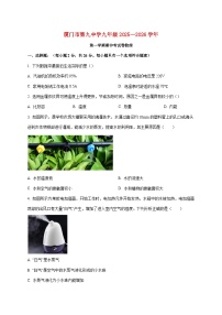 福建省厦门市第九中学2025-2026学年九年级上学期期中考试物理科试题（附答案）