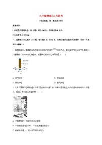 广东省深圳市南山实验教育集团南海中学2025-2026学年九年级上学期（12月）月考物理试题（附答案）