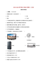 黑龙江省哈尔滨市第一一三中学校2025-2026学年九年级上学期（12月）月考物理试题（附答案）